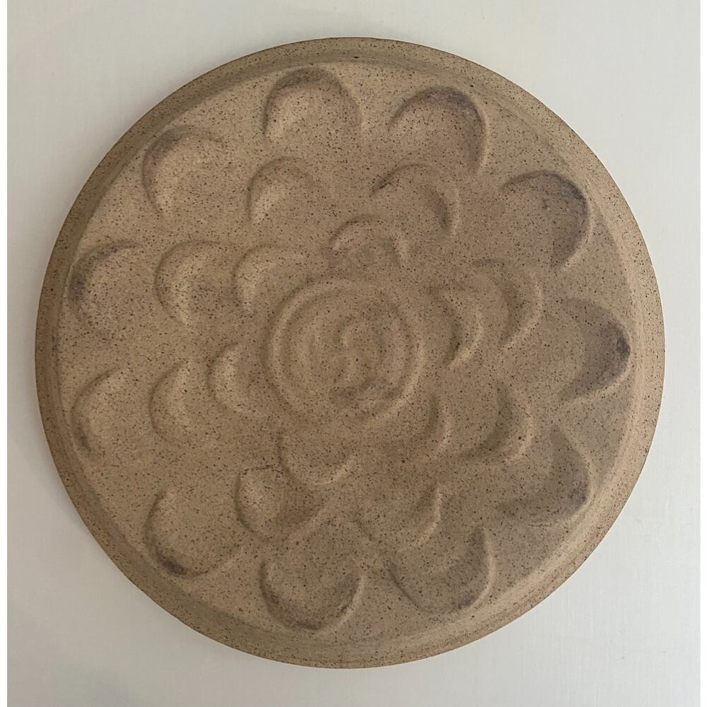 Antique Vintage Brown Glazed MSM Stoneware Pie Dish 10", Scalloped Indentations